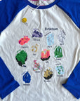 NWT Mini Boden Boys Long Sleeve Printed Raglan Top Brilliant Blue Gem Stones