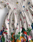 Pre-Loved Mini Boden Printed Hem Woven Dress