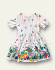 Pre-Loved Mini Boden Printed Hem Woven Dress
